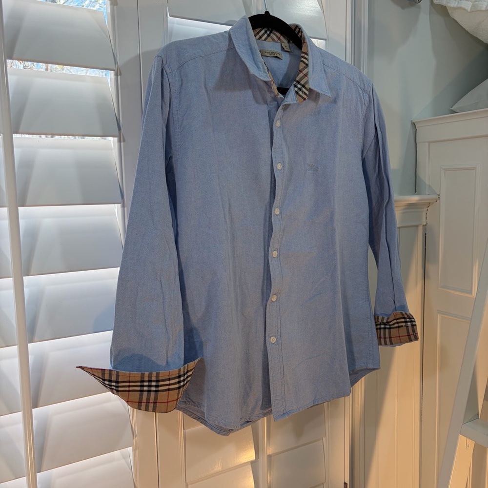 Burberry Light Blue Button Down Shirt - Picture 4 of 7